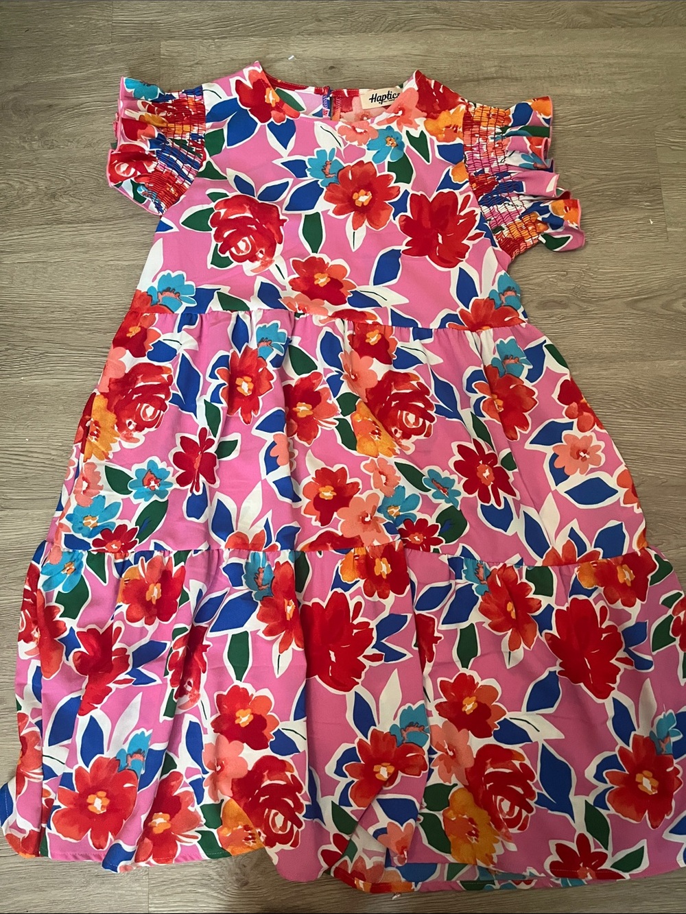 Women’s Pink Floral Tiered Dress